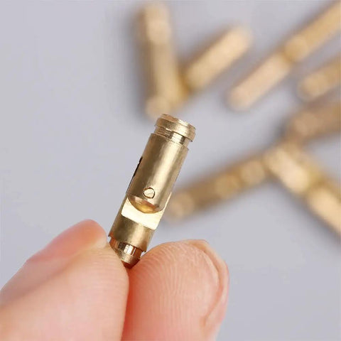 Close-up of 10Pcs Invisible Concealed Copper Barrel Hinges For Cabinets And Jewelry Boxes Hidden Brass Hardware 5mm x 20mm