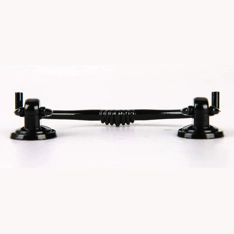 Front view of 4 Pack Glossy Black Bail Drawer Pulls Drop Swing Dresser Handles with durable zinc alloy construction and 64 mm center-to-center