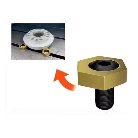 Hexagonal Eccentric Fixture Clamps Set Stainless Steel Workholding Clamps With Nuts Fast Clamping Pro Grade Heavy Duty Clamp Kit For Machining With Thread Sizes M4 To M16 Includes M12 Bolt Option 6 Pack shown installed and in detail