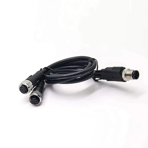 M12 Connector Cable M12 Male To Dual Female Ends ACoded 5Pin Straight Cable 0.5 Meter rugged industrial sensor and automation link