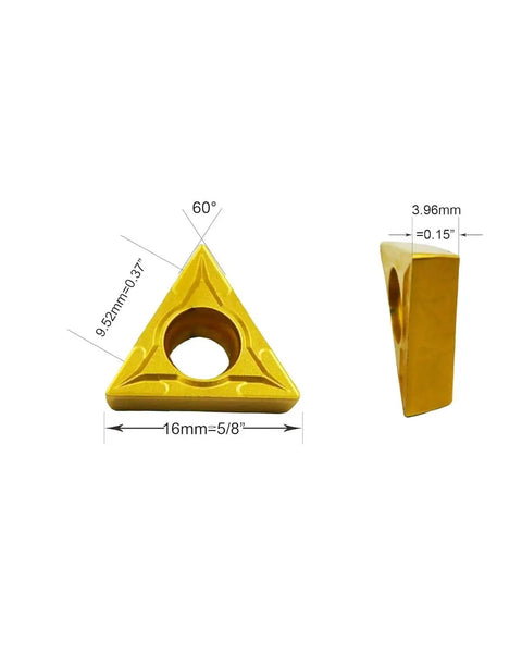 Pro Grade Linzuan 20 Pcs Carbide Inserts Set For Metal Cutting TCMT32.51 TCMT32.52 TCMT16T304 TCMT16T308 CVD Coated triangle view