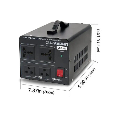 Voltage Transformer Converter 2000 Watt Step Up And Step Down Power Adapter From 110 To 120V To 220 To 240V And Back