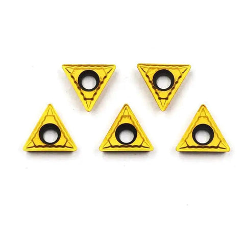 Pack of five Carbide Turning Inserts for CNC Lathe TCMT090204 Three Thirty Seconds Thick One Sixty Fourth Radius Tin Coated