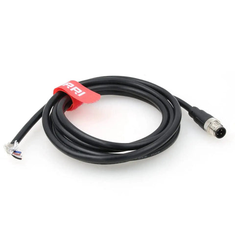 M12 4-Pin A-Coded Aviation Connector Cable For Sensor And Actuator Devices coiled with male connector, shielded PVC-C