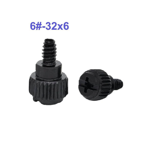 6-32 Aluminum Thumb Screws For Computer Case, Easy Grip Textured Head, Replacement PC Case Screws For Panels, 10 Pack