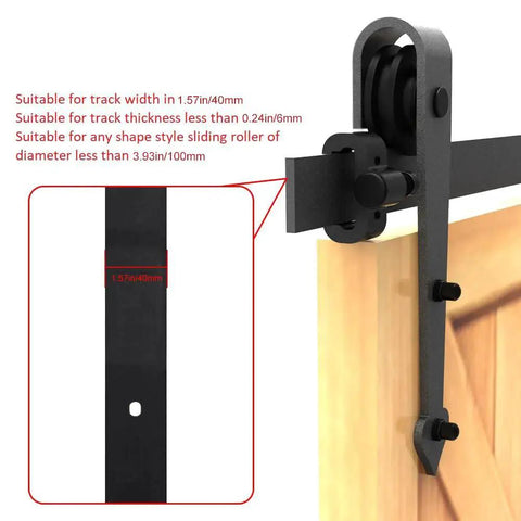 Sliding Barn Door Stopper Rail Stop For Single Or Double Doors, Top Flat Track And Center Or End Install, Adjustable Fit