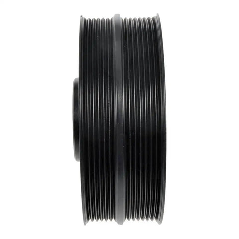Side view of Audi A6 Quattro Harmonic Balancer Replacement Cast Iron Black For Serpentine Drive Belt 59mm Depth And 24mm Inside Diameter