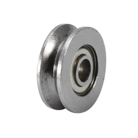 Close-up of 20 Pack V Groove Ball Bearings V623ZZ 3x12x4mm Double Shielded Pro Grade Mini Rail Guides For Linear Motion Systems, CNC Rails.