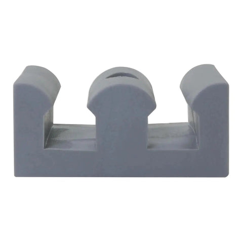 4 Pieces Framed Sliding Rubber Door Bumpers For Shower Glass Doors, gray rubber bumper, front view