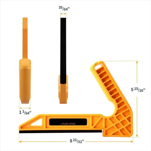 Deluxe Push Stick Set For Table Saws And Router Tables Two Pack With Magnetic Push Stick And L Shaped Push Stick Ergonomic Handles