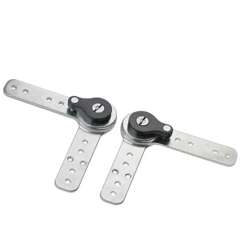 Heavy Duty Adjustable Angle Hinge With Auto Reset For Furniture 90 To 170 Degree, 2 Pack, galvanized steel in side view