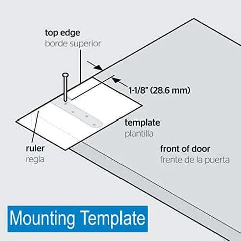 Mounting template for Mini Rustic Sliding Barn Door Hardware Kit In Oil Rubbed Bronze For Cabinets Bookshelves Vanities TV Consoles And More With Fully Included Mounting Hardware For Easy Install 48 Inch Track
