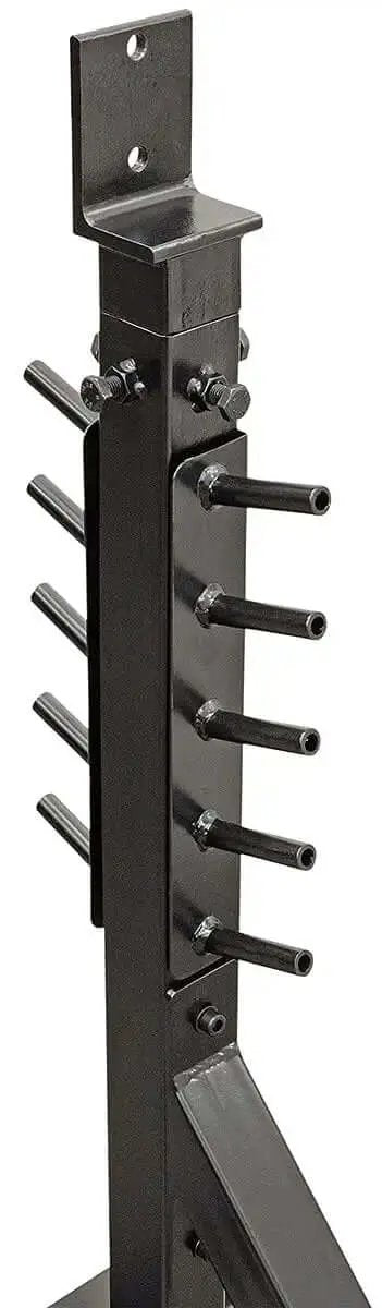 Side view of 360 Degree Swivel Bead Roller Stand With Integrated Die Storage For 8, 19 And 27 Inch Elite Bead Rollers, heavy duty black stand