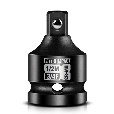 3/4 To 1/2 Inch Impact Socket Adapter Reducer in Chrome Molybdenum Alloy Steel for Quick Tool Swaps and Versatility