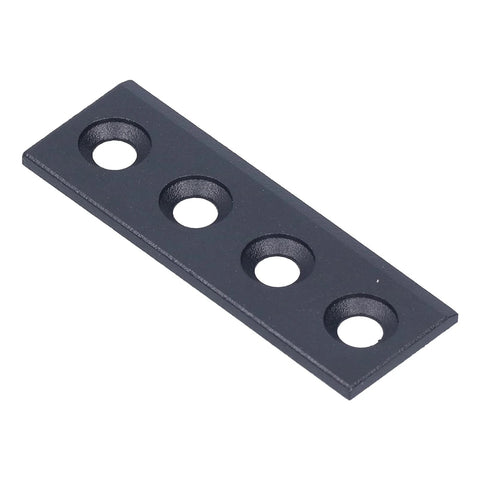 Heavy-Duty Carbon Steel Sliding Barn Door Connector Adapter For Splicing Tracks No-Drill Installation 4-Hole Fixation