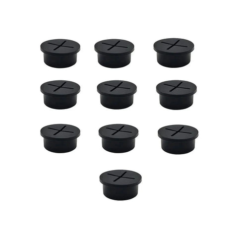 10 Pack Desk Grommets Three Quarter Inch 24mm Silicone Rubber Grommets For Cable Pass Through Management Black Durable Corrosion Resistant