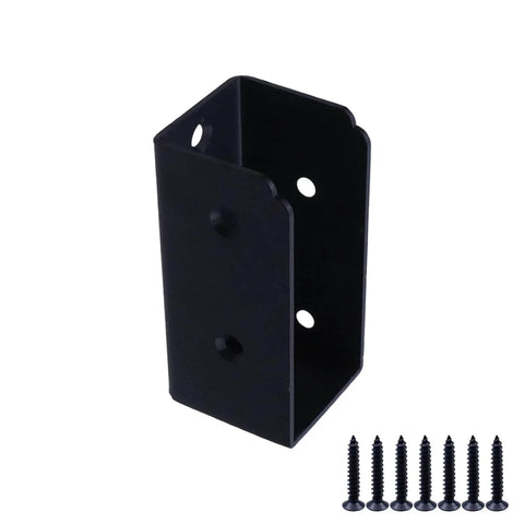 Beefy Heavy Duty Iron Railing Brackets For 1.5x3.5 Inch Wood Posts Includes Screws Vertical Split Rail Connectors