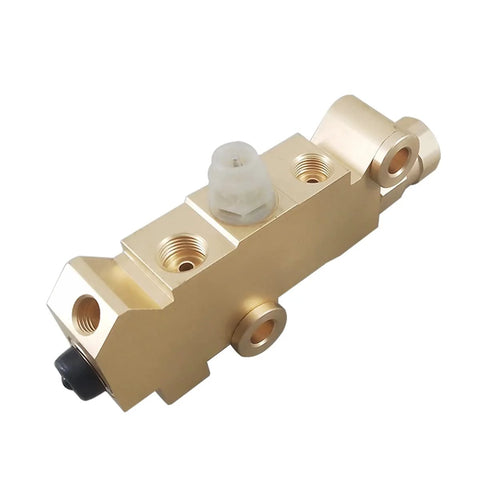 PV2 brass brake proportioning valve with connector, GM-compatible for disc/drum brakes