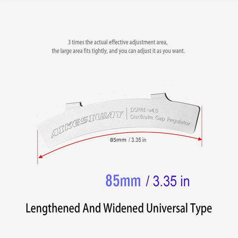 Disc Brake Pad Gap Regulator And Rotor Truing Fork For Bikes, 85mm size, high-carbon steel, lengthened universal type.