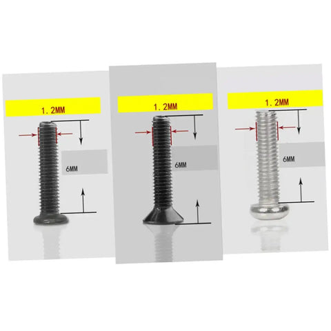 Miniature Screw Set With Flat Head Countersunk Machine Screws In Transparent Storage Case For Diyers And Pros Organized By Size