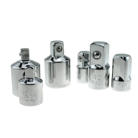 TAODAN six-piece socket adapter set in chrome vanadium steel; for 1/4, 3/8, and 1/2 inch drives