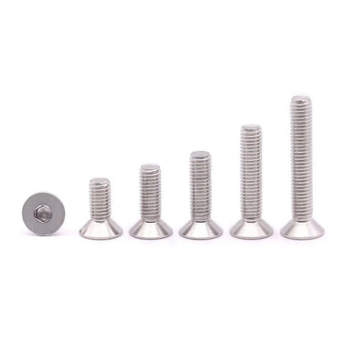 Heavy Duty 5/16-18 Inch Flat Head Socket Cap Screws, 1 Inch Long, 20 Pack, UNC Coarse Thread, Full Machine Thread, 304 Stainless Steel