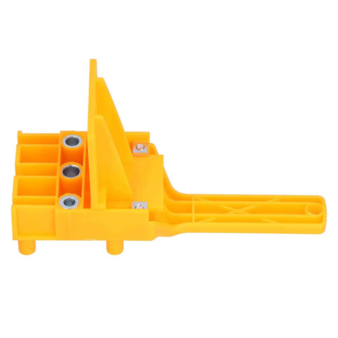 Pro Grade Dowel Jig For Woodworking With 6mm 8mm 10mm Drill Bit Guide And 0-50mm Scale, yellow handheld tool