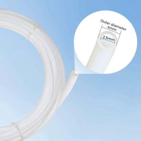 PTFE Filament Tube 2.5mm ID 4mm OD 5m With 2 Couplers And Tubing Cutter For Bambu Lab X1 X1C P1P P1S A1 A1 Mini Prusa 3D Printer