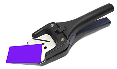 Deluxe Corner Rounder Punch Pro Grade 2.5mm Radius Heavy Duty Handheld Cutter with PVC card and precision steel die.