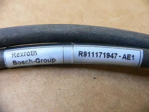 Close-up of Single Industrial Ethernet Connection Cable R911171947, showing label with Rexroth Bosch-Group marking.