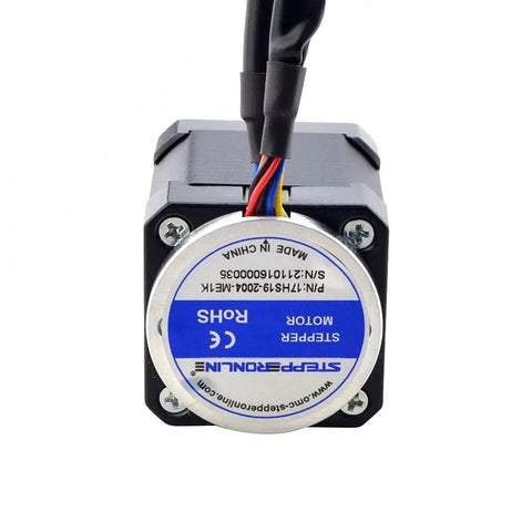 Compact Nema 17 Closed Loop Stepper Motor With Magnetic Encoder 1000PPR 4000CPR, front view showing wiring and label