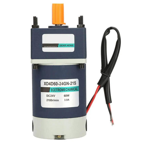Beefy 24V 60W Metal Gear DC Gear Motor with Adjustable Speed 210 RPM Output Reduction 10 to 1 Linear Motion Actuator