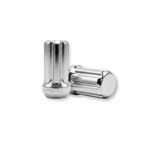 Set of 15 7 Spline Wheel Drive Lug Nuts 14x1.5 Closed End 51mm Long Chrome Finish for Car and Truck Wheels