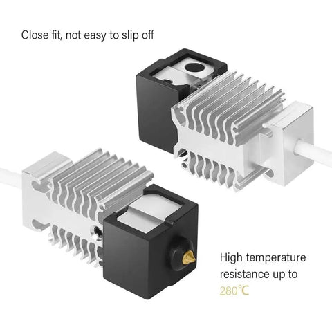 Close-up of Ender 3 V3 SE Silicone Sock 4 Pack Hotend Block Cover Insulation For 3D Printer, with heat resistance up to 280°C