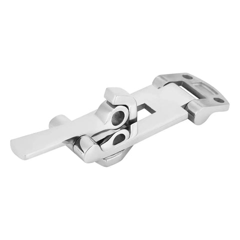 Boat hatch latch clamp, stainless steel, silver finish, 120mm length