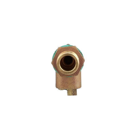 Front view of Standard Duty Bronze Float Valve For Water Systems Three Quarter Inch NPT Inlet And Outlet With Machined Flange