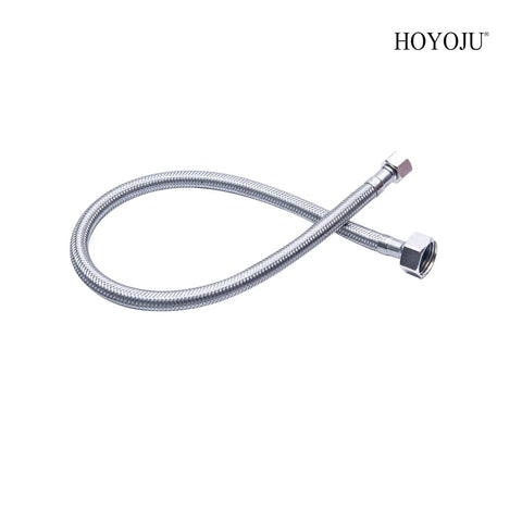 Braided stainless faucet supply hose, 20-inch, 1/2-14NPSM to 3/8 female fittings, lead-free, 2-pack HOYOJU