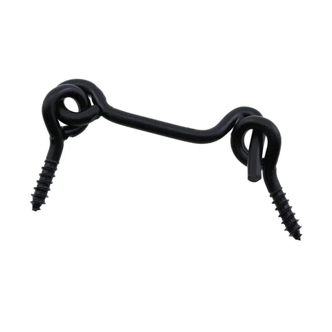 2 Inch Heavy Duty Iron Hook And Eye Latch Set In Black For Barn Doors Sliding Doors Windows Cabins Sheds And Interior Doors Easy One Step Installation With Screws 10 Pieces Durable Construction For Reliable Security On Lightweight To Heavy Doors