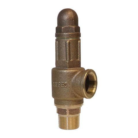 Merrill brass 1-inch pressure relief valve, no-lead, contractor-grade, 75 PSI for cold water systems
