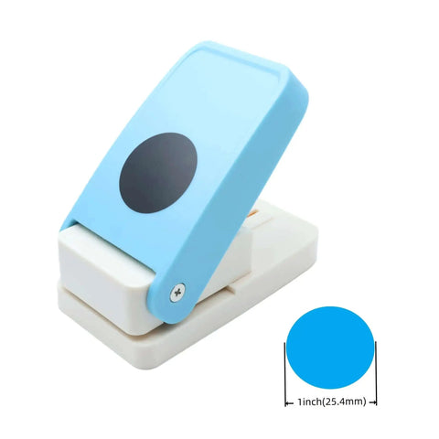 1 Inch Circle Punch Round Craft Lever Handheld Tool For Scrapbooking Cards And Paper Crafting With Dope Candy Color