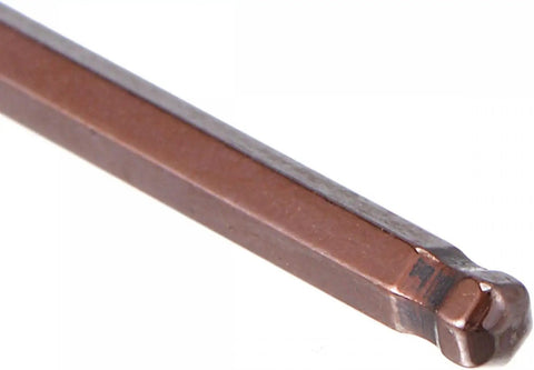 Close-up of Two Millimeter Ball End Hex Key Wrench Long Arm L Shape For Home Diy And Pro Grade Machine Repairing Durable S2 Steel