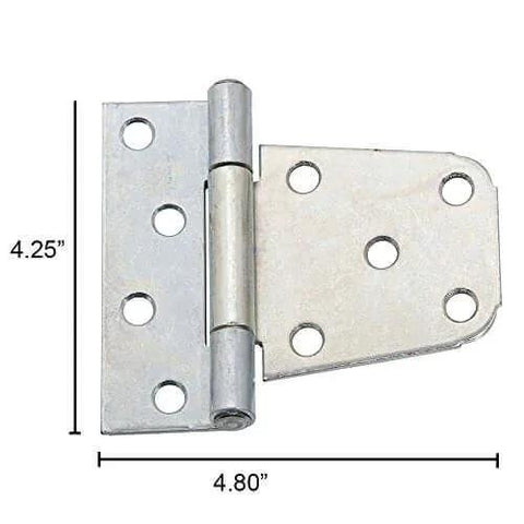 Extra Heavy Duty Gate Hinges Zinc Plated 2 Pack for Wood Steel and Vinyl Gates with Weather Resistant Finish and T Hinges