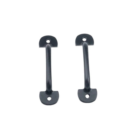 Mini Cabinet Hardware Handle Pulls Black Finish 2 Inch Hole Centers 50mm With Two Mounting Holes Zinc Alloy Pack Of 16 Screws Included