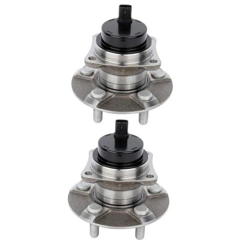 Two Rear Wheel Bearing And Hub Assembly Set For 2003 To 2008 Pontiac Vibe Toyota Corolla And Matrix And 2004 To 2009 Prius With ABS 5 Lug Pattern Plug And Play Fit OEM Style Replacement 512217