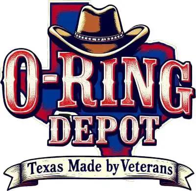 O-Ring Depot logo with cowboy hat and Texas outline, text 'Texas Made by Veterans' below