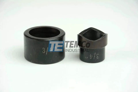 3/4 Inch Conduit Punch And Die Set For Hydraulic Knockout Driver Pro Grade Heavy Duty 1.05 Inch Hole and fits 0.430 Inch Draw Studs