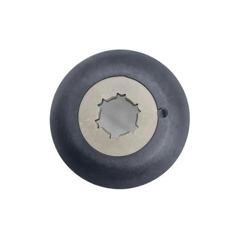 Clutch for Cam Helix automotive part, black circular knob with silver star-shaped center.