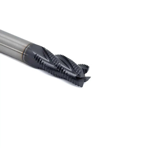 Roughing End Mill HSS Square Nose 4 Flute With Titanium Coating For Metal Milling One Half Inch Shank One Half Inch Cutting Diameter