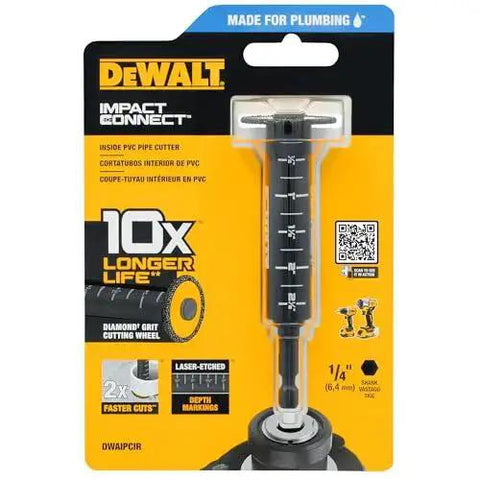 Impact Connect Pipe Cutter for PVC With Diamond Grit Wheel, 10x Longer Life And 2x Faster Cuts, Cuts One And A Quarter Inch PVC Pipe