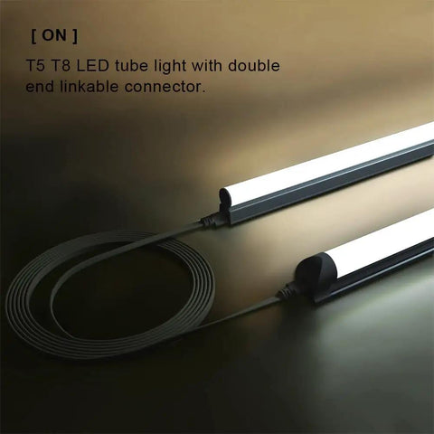 Four Pack 6 Foot T5 T8 LED Shop Light Connecting Wires Dual Ended Linkable Cables For LED Tube Fixtures No Soldering Required